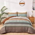 WONGS BEDDING Boho Fall Quilt Set Twin, Ultra Soft Lightweight Bedspread by WONGSBEDDING