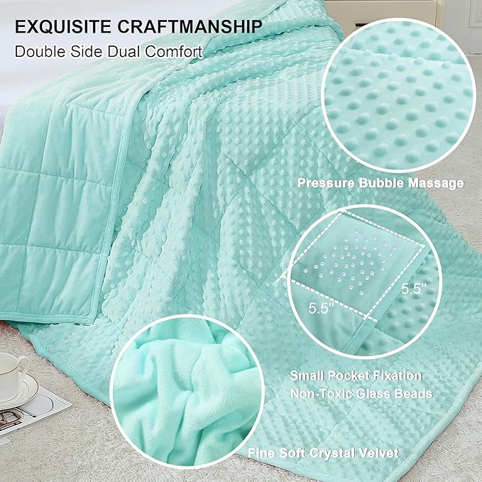 Alomidds Weighted Blanket, Luxury Velvet Heavy Blankets - Image 5