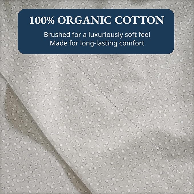 Lane Linen 100% Organic Cotton Twin Size Flat Sheet Only - Image 5