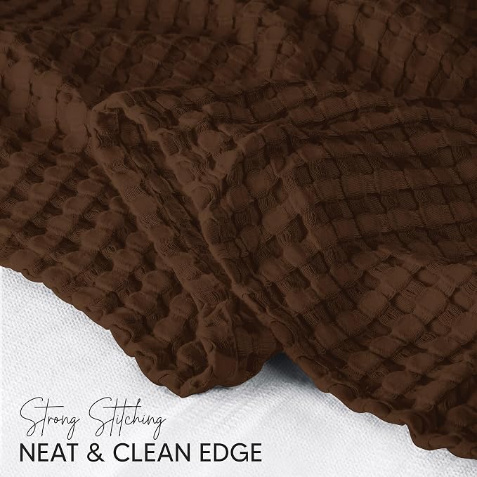 Utopia Bedding 100% Cotton Waffle Weave Blanket King Size - Image 4