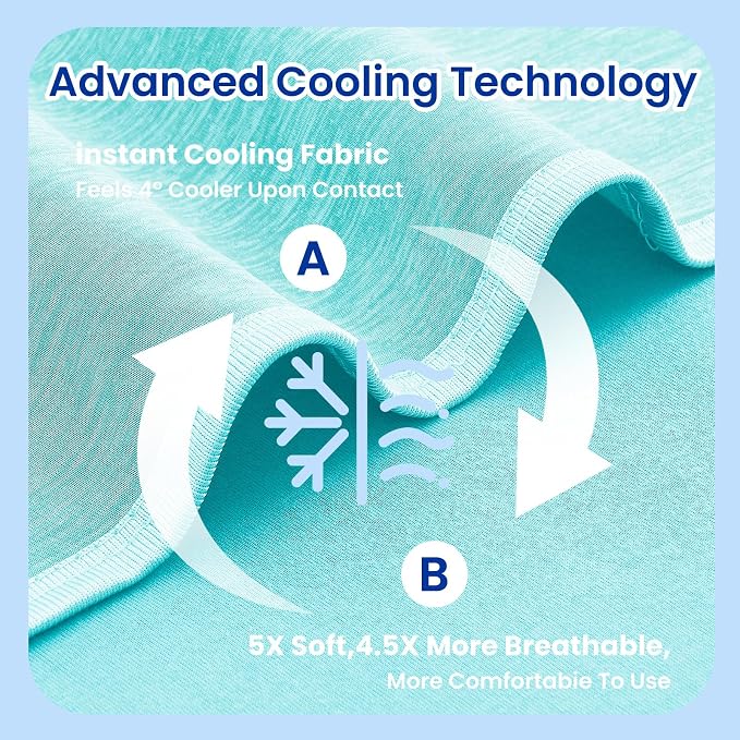 Topcee Cooling Blanket for Night Sweats Absorbs Heat to Keep Adults, Children - Image 5