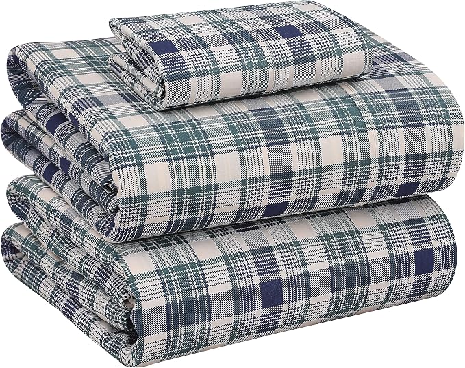 RUVANTI 100% Cotton Sheets – Twin Size Percale Bedding, Cooling & Breathable by Ruvanti