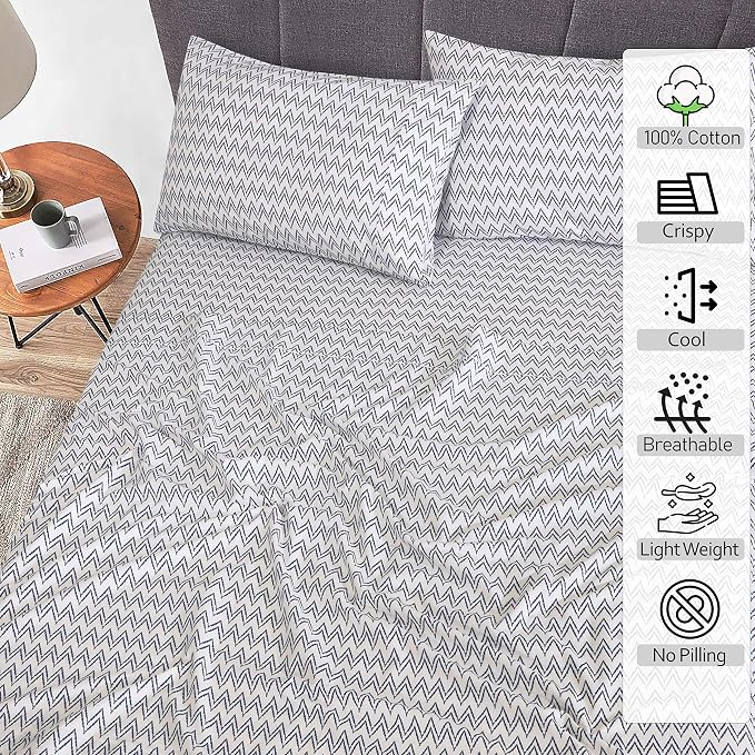RUVANTI 100% Cotton Sheets – Twin XL Size Percale Bedding, Cooling & Breathable - Image 2