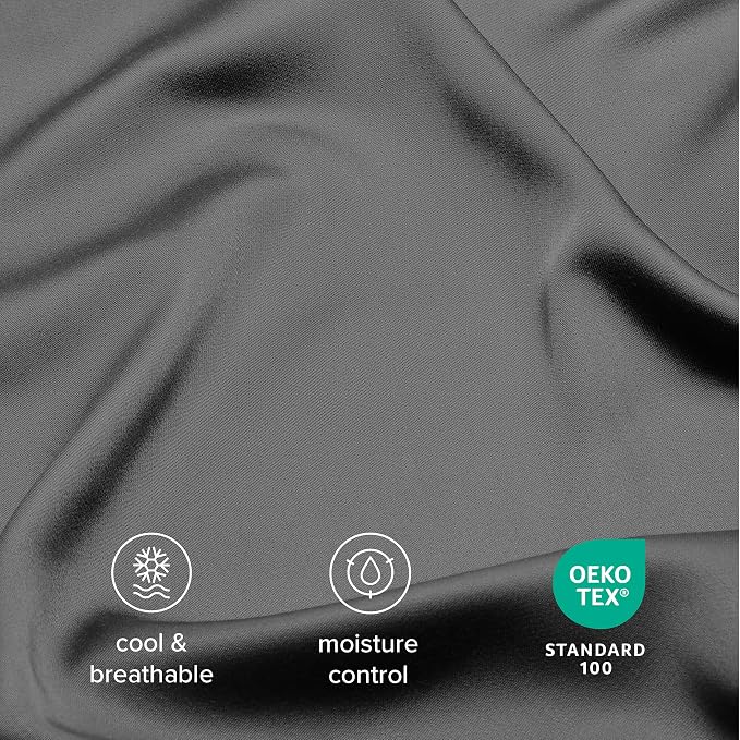 Bare Home 100% Rayon Made from Bamboo Luxury Standard Size Set of 2 Cooling - Image 4