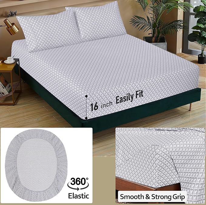RUVANTI 100% Cotton Sheets – Twin XL Size Percale Bedding, Cooling & Breathable - Image 5