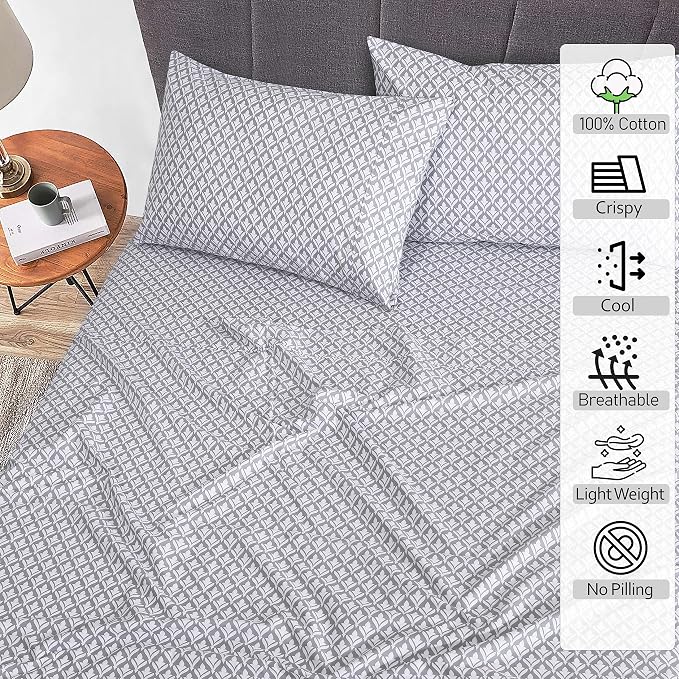 RUVANTI 100% Cotton Sheets – Twin XL Size Percale Bedding, Cooling & Breathable - Image 2